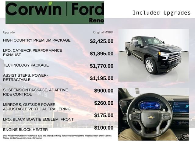 Used 2023 Chevrolet Silverado 1500 High Country w/ High Country Premium Package AWD/4WD image 3