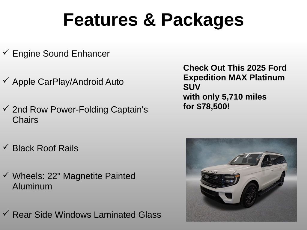 Certified 2025 Ford Expedition Max Platinum w/ Stealth Performance Package AWD/4WD image 13
