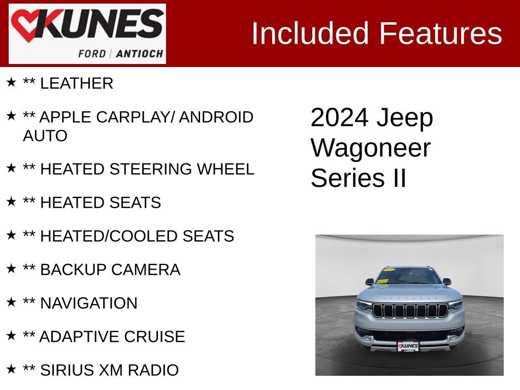 Used 2024 Jeep Wagoneer Series II w/ Flexible Seating Group AWD/4WD image 3