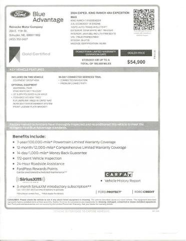 Certified 2024 Ford Expedition Max King Ranch AWD/4WD image 13