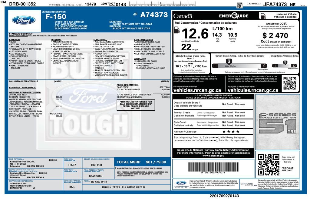 Certified 2018 Ford F150 Limited image 4