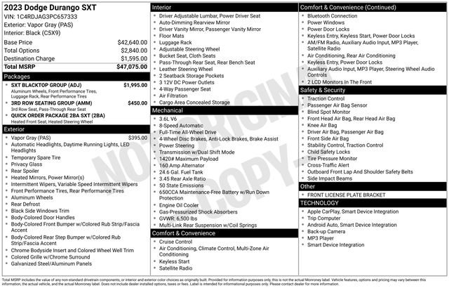 Used 2023 Dodge Durango SXT w/ SXT Blacktop Group image 24