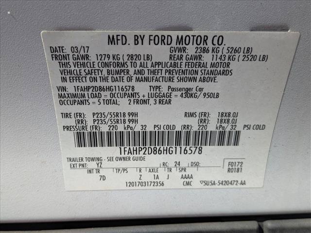 Certified 2017 Ford Taurus SE FWD image 20
