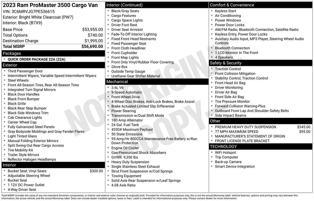 Used 2023 RAM ProMaster 3500 image 5