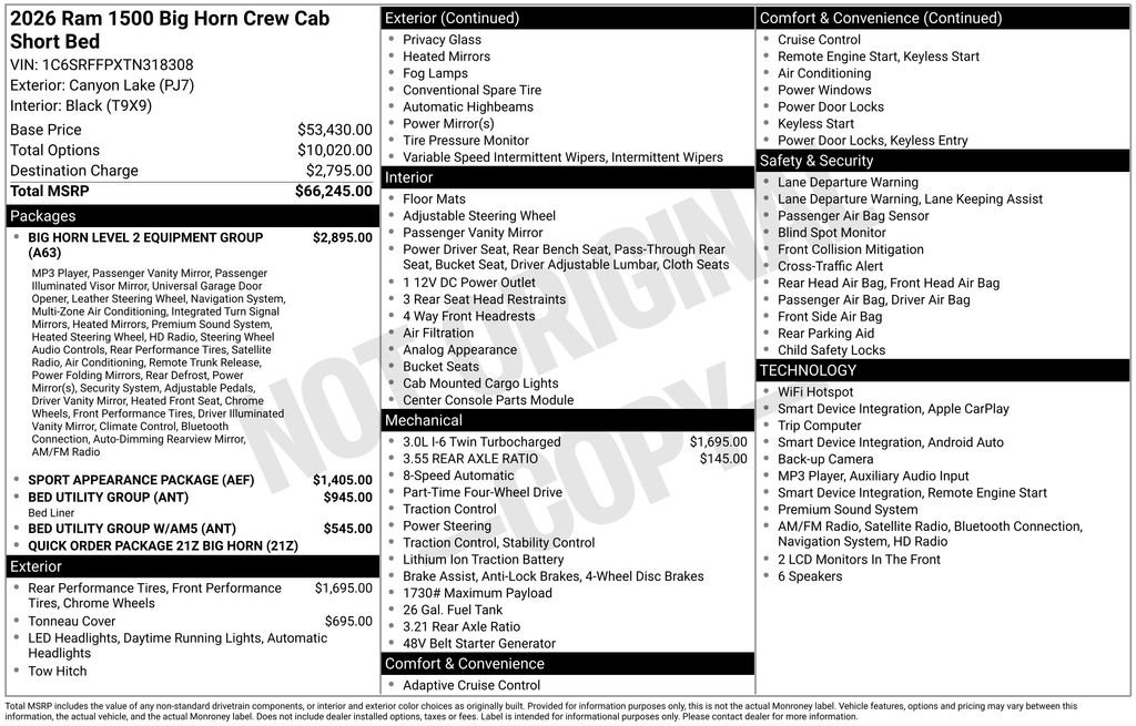 Used 2026 RAM 1500 Big Horn AWD/4WD image 40