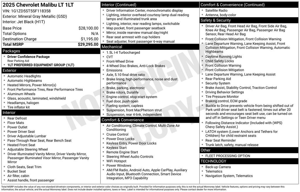 Used 2025 Chevrolet Malibu LT FWD image 9