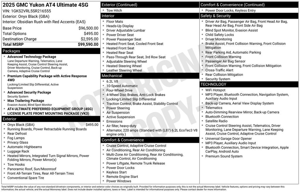 Used 2025 GMC Yukon AT4 Ultimate AWD/4WD image 45