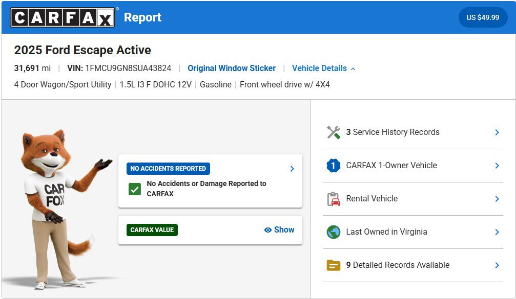 Certified 2025 Ford Escape Active AWD/4WD image 3