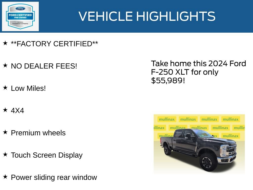 Certified 2024 Ford F250 XLT w/ Tremor Off-Road Package AWD/4WD image 12