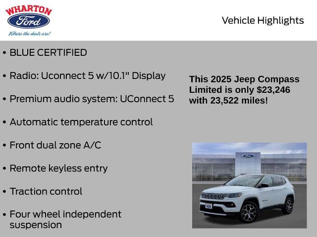 Used 2025 Jeep Compass Limited AWD/4WD image 5