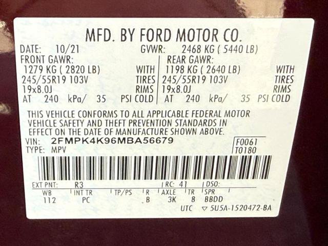 Certified 2021 Ford Edge Titanium w/ Equipment Group 301A AWD/4WD image 23