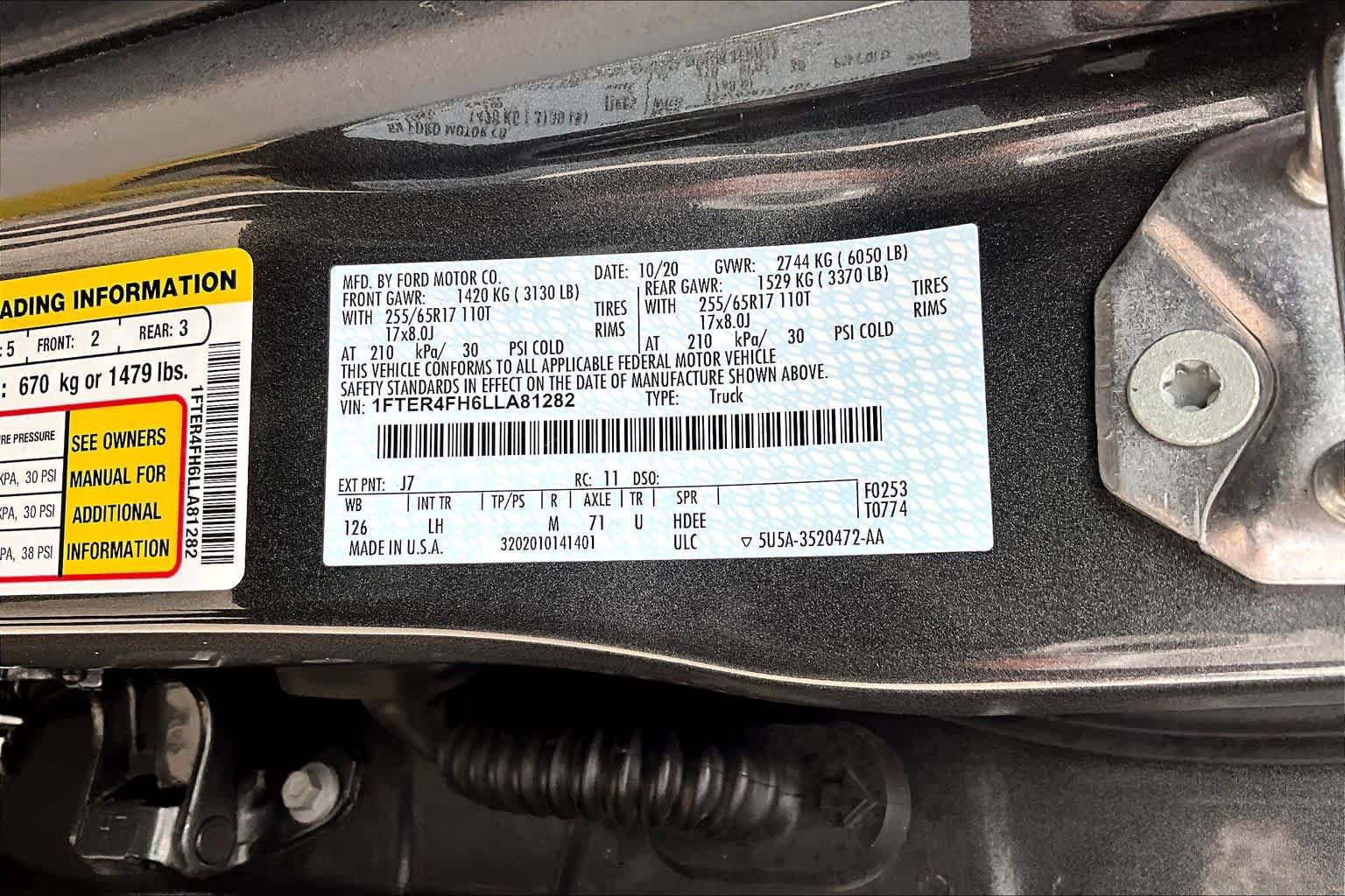 Certified 2020 Ford Ranger XLT w/ Equipment Group 301A Mid AWD/4WD image 32