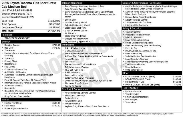 Used 2025 Toyota Tacoma TRD Sport image 6