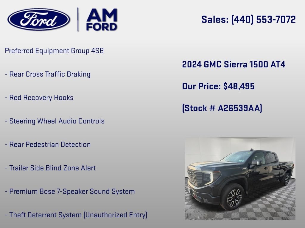 Used 2024 GMC Sierra 1500 AT4 w/ AT4 Preferred Package AWD/4WD image 36