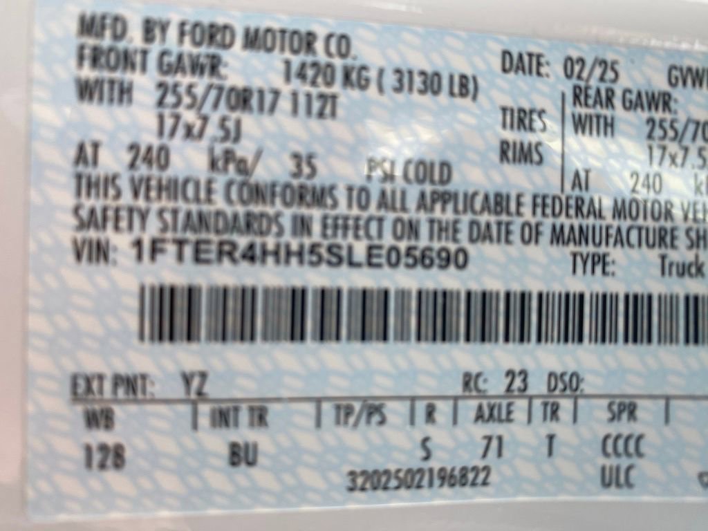 Certified 2025 Ford Ranger XLT w/ Equipment Group 301A High image 31