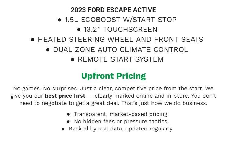 Certified 2023 Ford Escape Active w/ Tech Pack #1 image 2