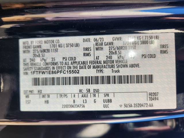 Certified 2023 Ford F150 Lariat w/ Equipment Group 502A High AWD/4WD image 27