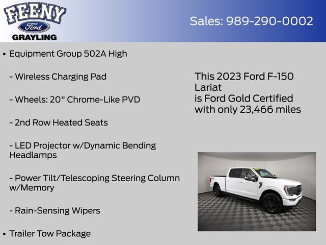 Certified 2023 Ford F150 Lariat w/ Equipment Group 502A High AWD/4WD image 14