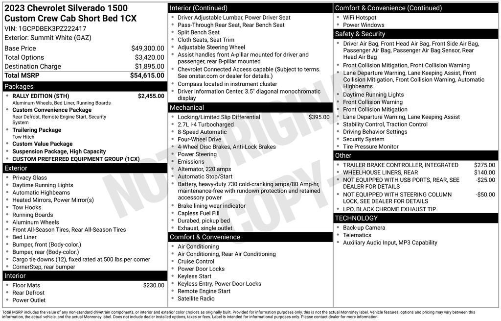 Used 2023 Chevrolet Silverado 1500 Custom w/ Rally Edition AWD/4WD image 38