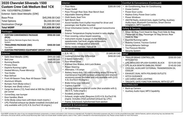 Used 2020 Chevrolet Silverado 1500 Custom w/ Custom Convenience Package AWD/4WD image 4