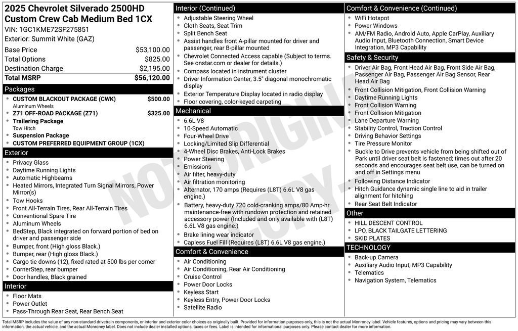 Used 2025 Chevrolet Silverado 2500 Custom w/ Custom Blackout Package image 10