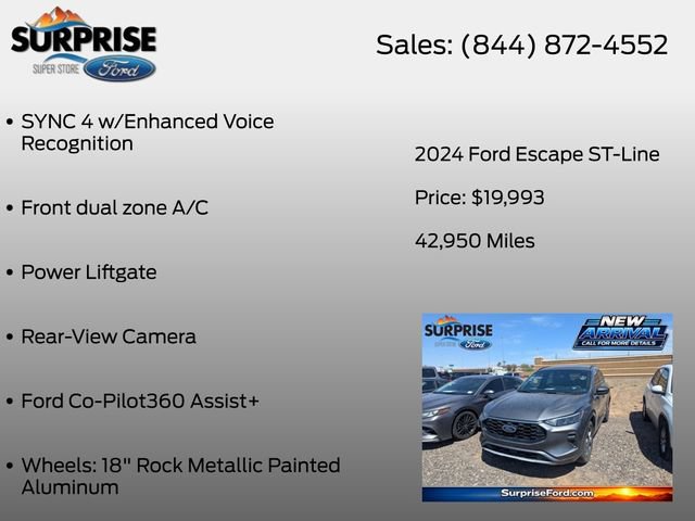 Certified 2024 Ford Escape ST-Line w/ Tech Pack #1 FWD image 13