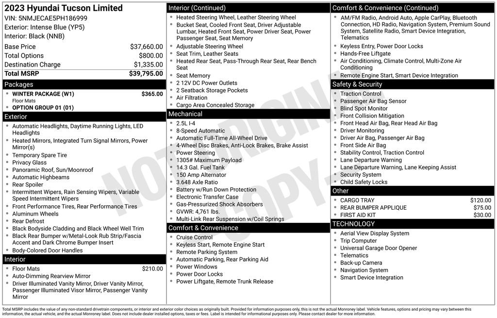 Used 2023 Hyundai Tucson Limited w/ Winter Package AWD/4WD image 46