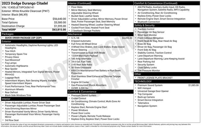 Used 2023 Dodge Durango Citadel AWD/4WD image 4