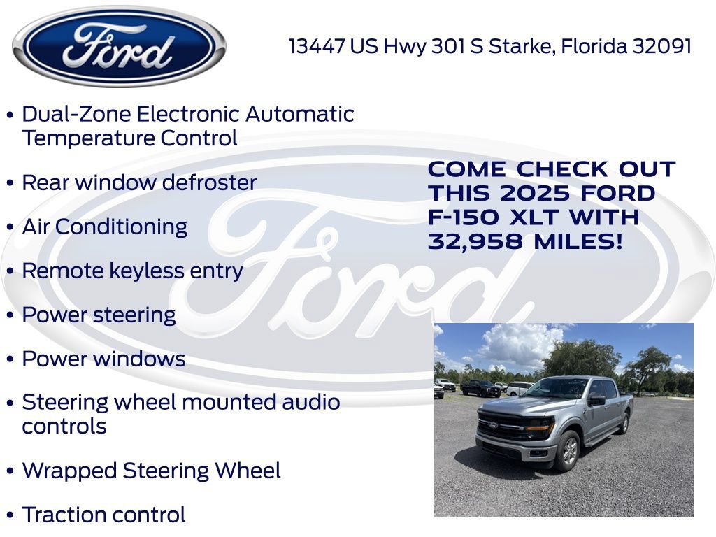 Certified 2025 Ford F150 XLT w/ Equipment Group 301A Standard RWD image 20