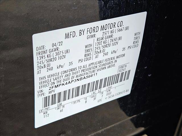 Certified 2022 Ford Edge ST w/ Equipment Group 401A AWD/4WD image 27