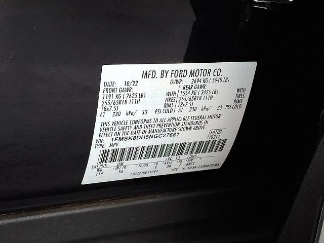 Certified 2022 Ford Explorer XLT w/ Equipment Group 202A image 28