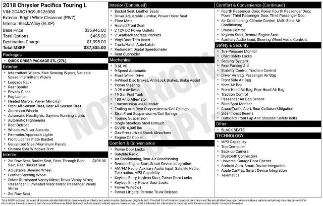 Used 2018 Chrysler Pacifica Touring-L FWD image 23