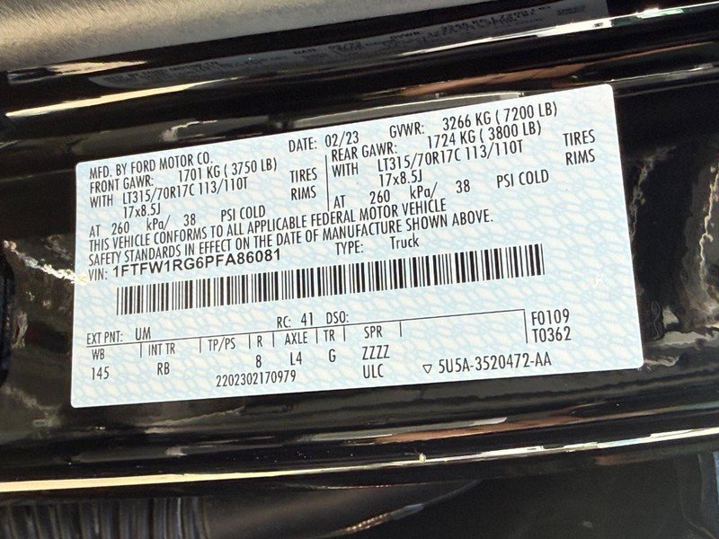 Certified 2023 Ford F150 Raptor AWD/4WD image 32