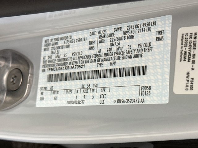 Certified 2025 Ford Escape SE w/ PHEV Premium Package FWD image 33