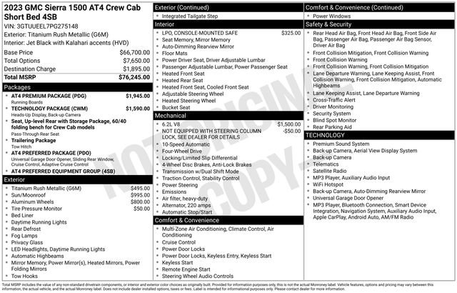 Used 2023 GMC Sierra 1500 AT4 w/ AT4 Premium Package AWD/4WD image 6