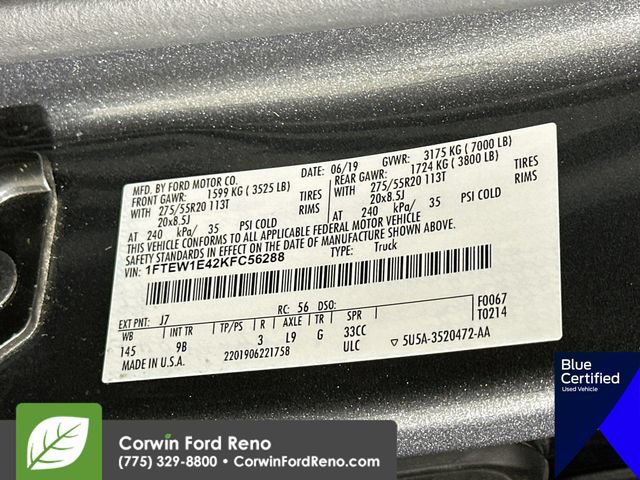 Certified 2019 Ford F150 Platinum w/ Equipment Group 701A Luxury AWD/4WD image 39