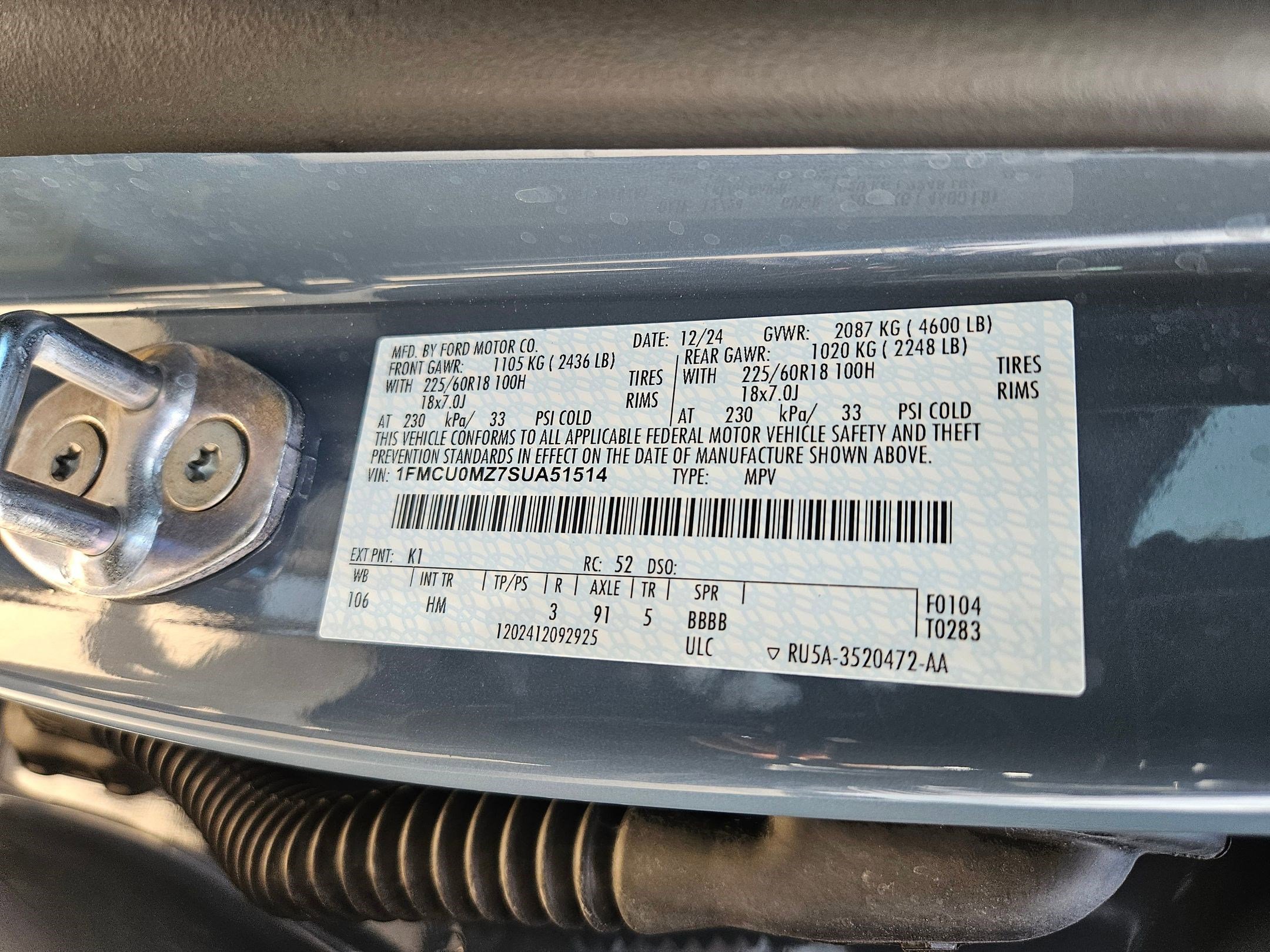 Certified 2025 Ford Escape ST-Line w/ Equipment Group 301A FWD image 35