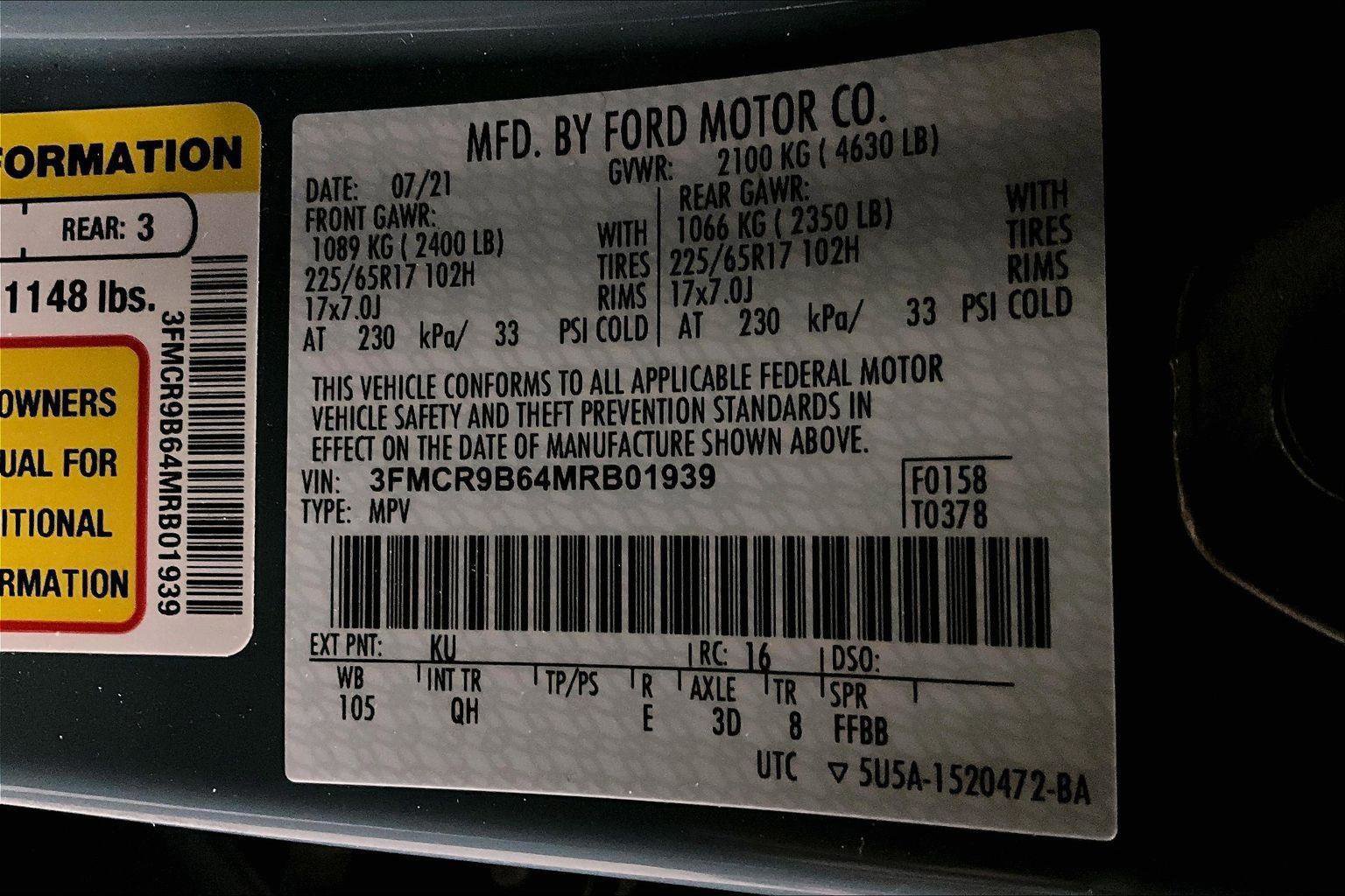 Certified 2021 Ford Bronco Sport Big Bend image 32