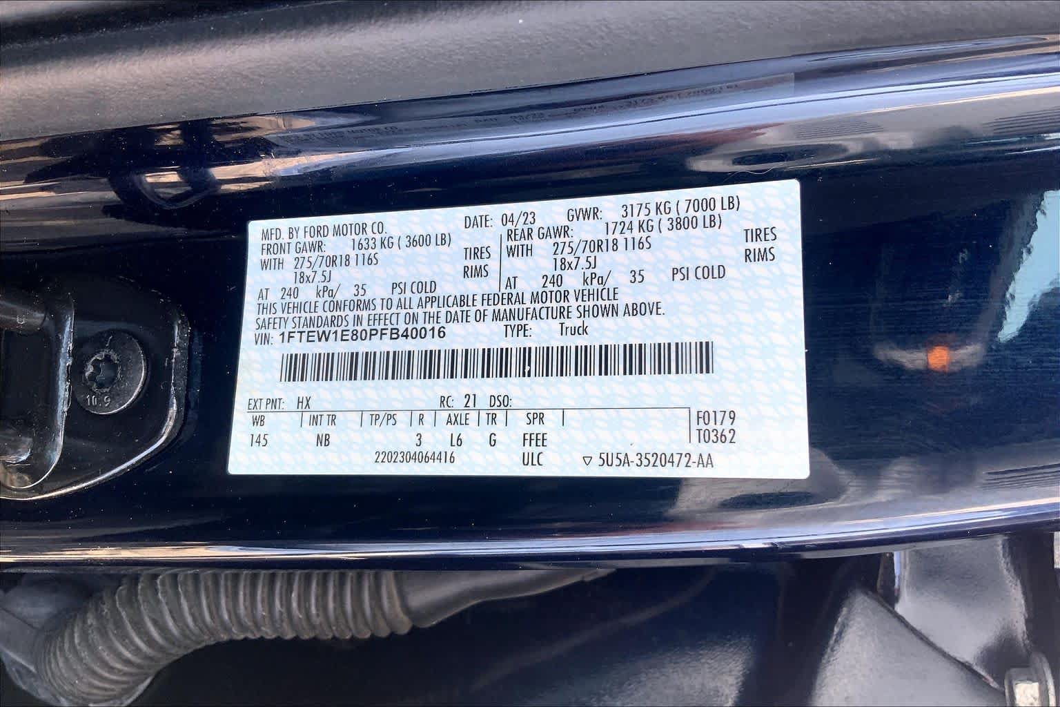 Certified 2023 Ford F150 Tremor w/ Equipment Group 402A High AWD/4WD image 31