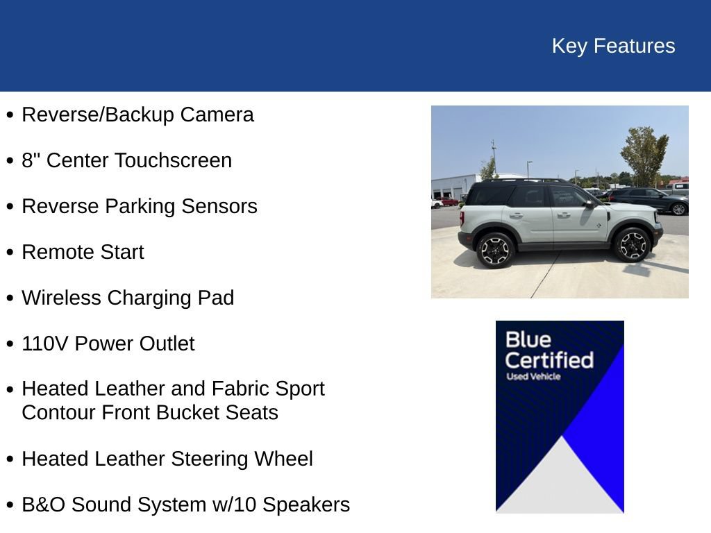 Certified 2022 Ford Bronco Sport Outer Banks w/ Tech Package AWD/4WD image 33