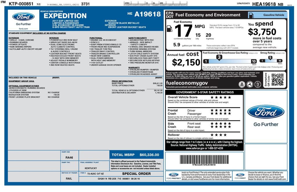 Certified 2017 Ford Expedition Limited AWD/4WD image 45
