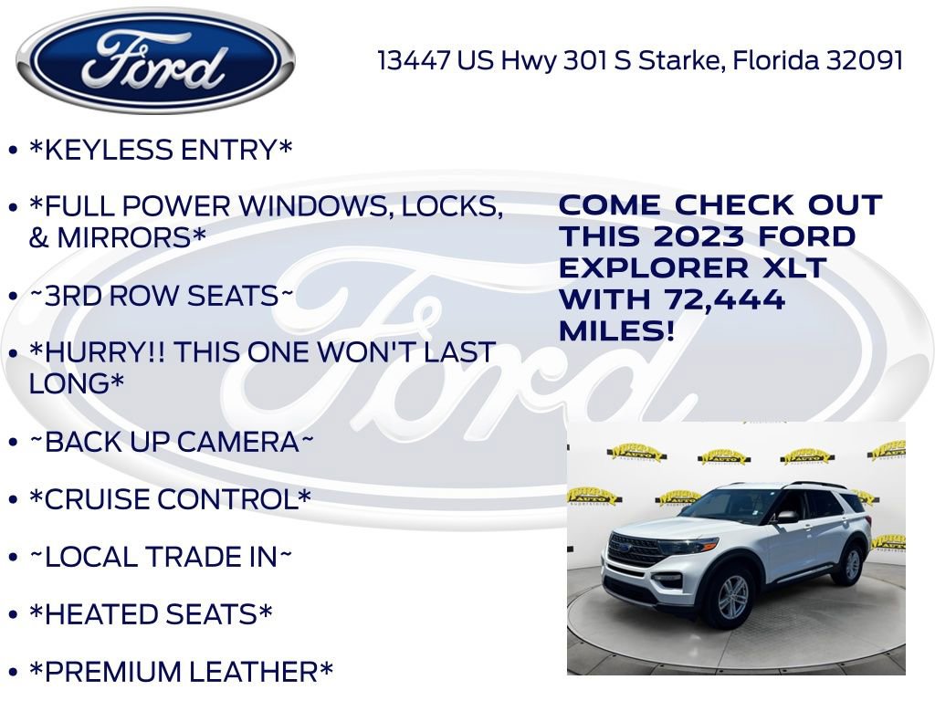 Certified 2023 Ford Explorer XLT w/ Equipment Group 202A RWD image 10