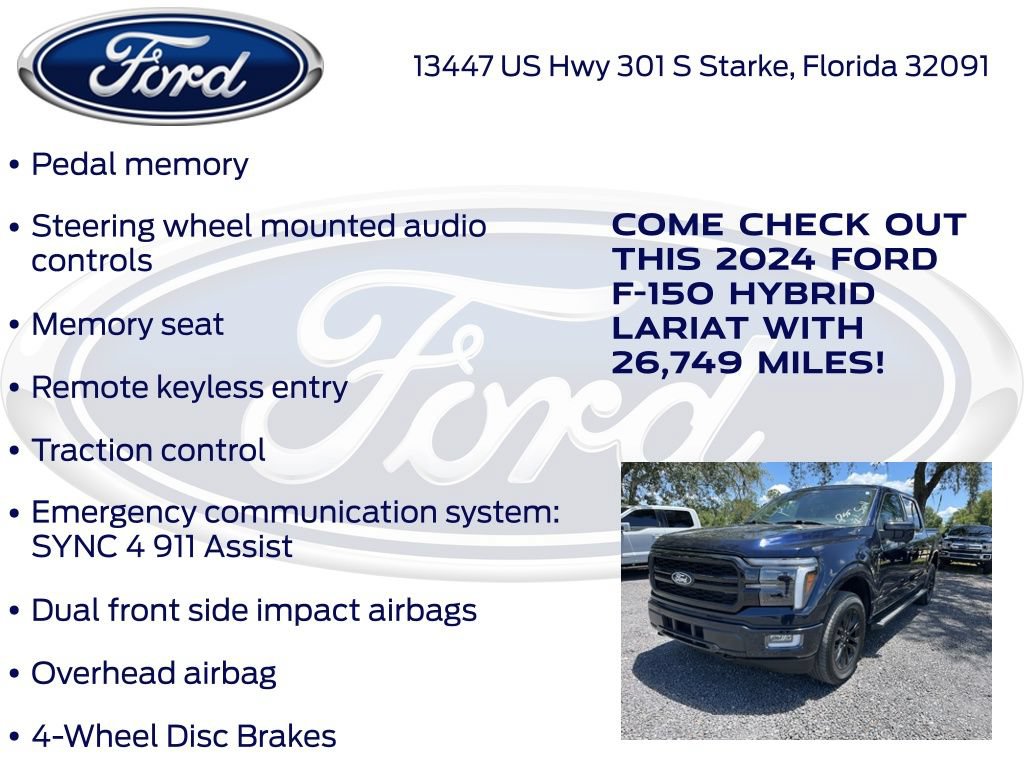 Certified 2024 Ford F150 Lariat w/ Equipment Group 502A High AWD/4WD image 28