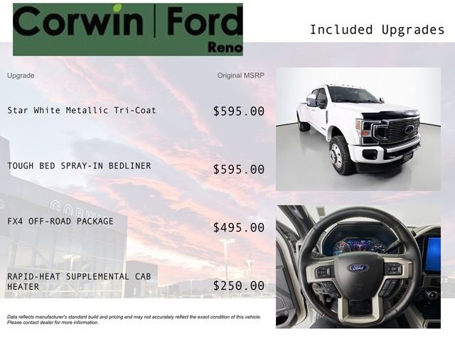 Certified 2022 Ford F450 Platinum w/ FX4 Off-Road Package image 3