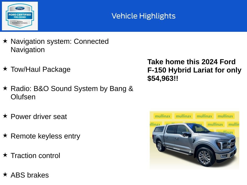 Certified 2024 Ford F150 Lariat w/ Tow/Haul Package AWD/4WD image 10