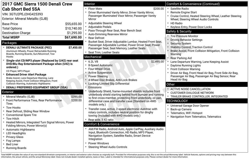 Used 2017 GMC Sierra 1500 Denali w/ Denali Ultimate Package image 14