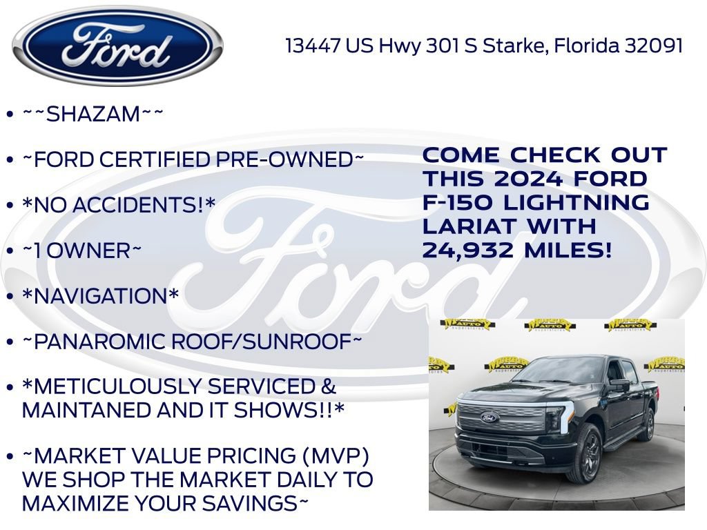 Certified 2024 Ford F150 Lightning Lariat AWD/4WD image 6