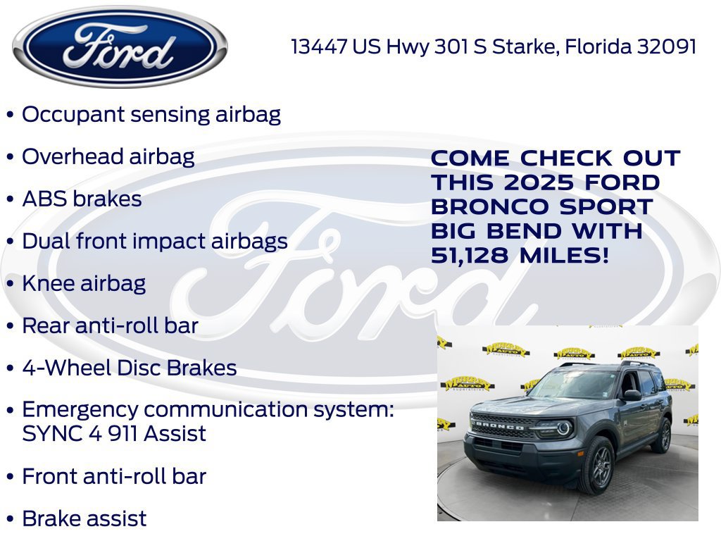 Certified 2025 Ford Bronco Sport Big Bend AWD/4WD image 27