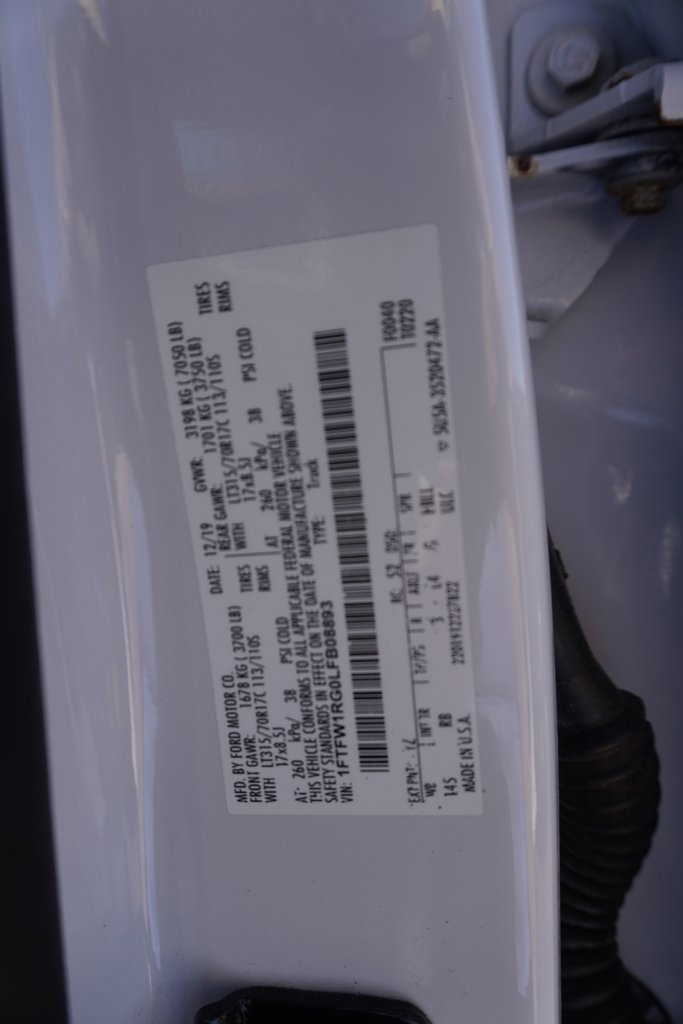 Certified 2020 Ford F150 Raptor w/ Equipment Group 802A Luxury image 37