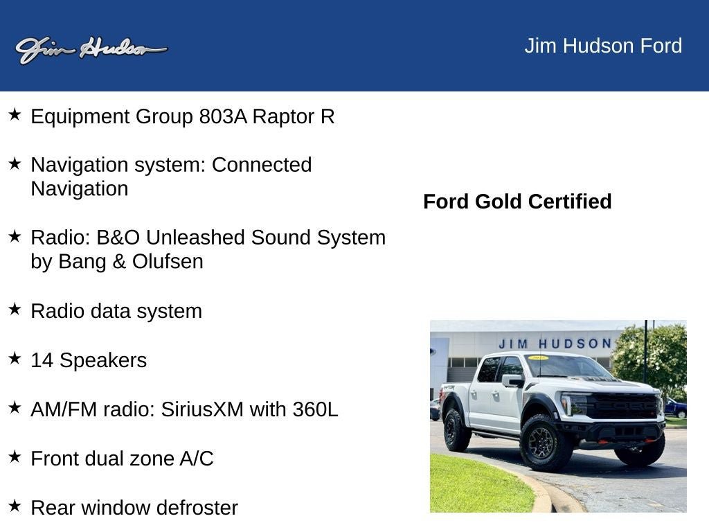 Certified 2025 Ford F150 Raptor w/ Equipment Group 803A Raptor R AWD/4WD image 12
